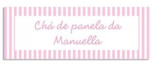 Etiqueta Teen Listras Rosa (5,5 x 2 cm)