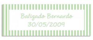 Etiqueta Teen Listras Verde Claro (5,5 x 2 cm)