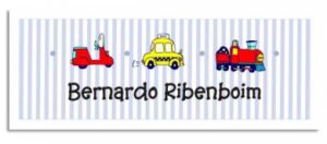 Etiqueta Infantil Meio de Transportes (6,5 X 2,5 cm)