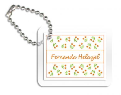 Mini Tag Flores Laranja (4 x 3 cm)