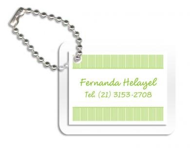 Mini Tag Listras Verdes (4 x 3 cm)