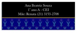 Etiqueta de Identificação Princesa Floral (6,5 x 2,5 cm)