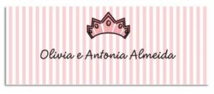 Etiqueta Infantil Princesa (6,5 X 2,5 cm)