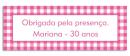 Etiqueta Brigadeiro Quadriculado Rosa (5,5 x 2 cm)