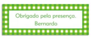 Etiqueta Brigadeiro Quadriculado Verde (5,5 x 2 cm)
