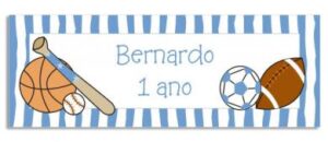 Etiqueta Teen Taco e Bola (5,5 x 2 cm)
