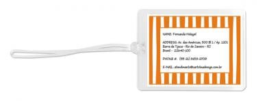 Tag Adulto Listras Laranja (9 x 7 cm)