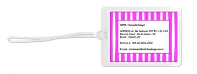 Tag Adulto Listras Pink (9 x 7 cm)