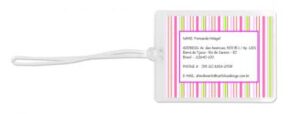 Tag Adulto Listras Rosa (9 x 7 cm)
