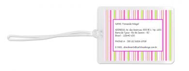 Tag Adulto Listras Rosa (9 x 7 cm)