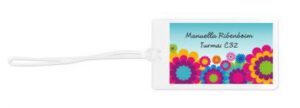Tag Flores Grandes Color 2 (9 x 5 cm)