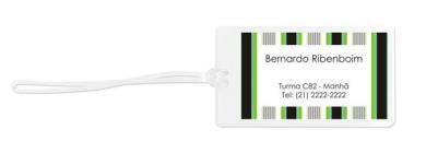 Tag Listras Verdes e Pretas (9 x 5 cm)