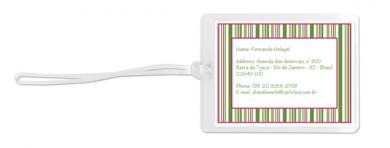 Tag Adulto Listras Verde (9 x 7 cm)