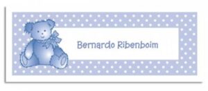 Etiqueta Infantil Ursinho (6,5 X 2,5 cm)
