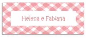 Etiqueta Infantil Xadrez (6,5 X 2,5 cm)