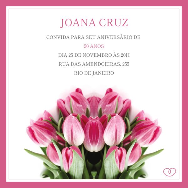 Convite Digital Tulipas