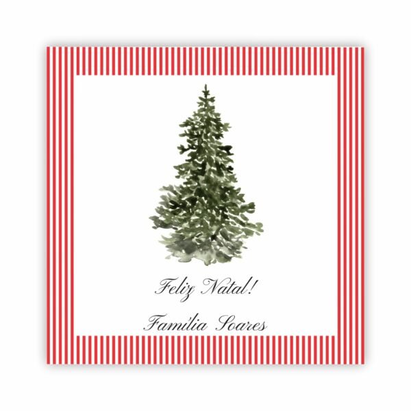 Cartão Natal Pinheiro (10 x10cm)